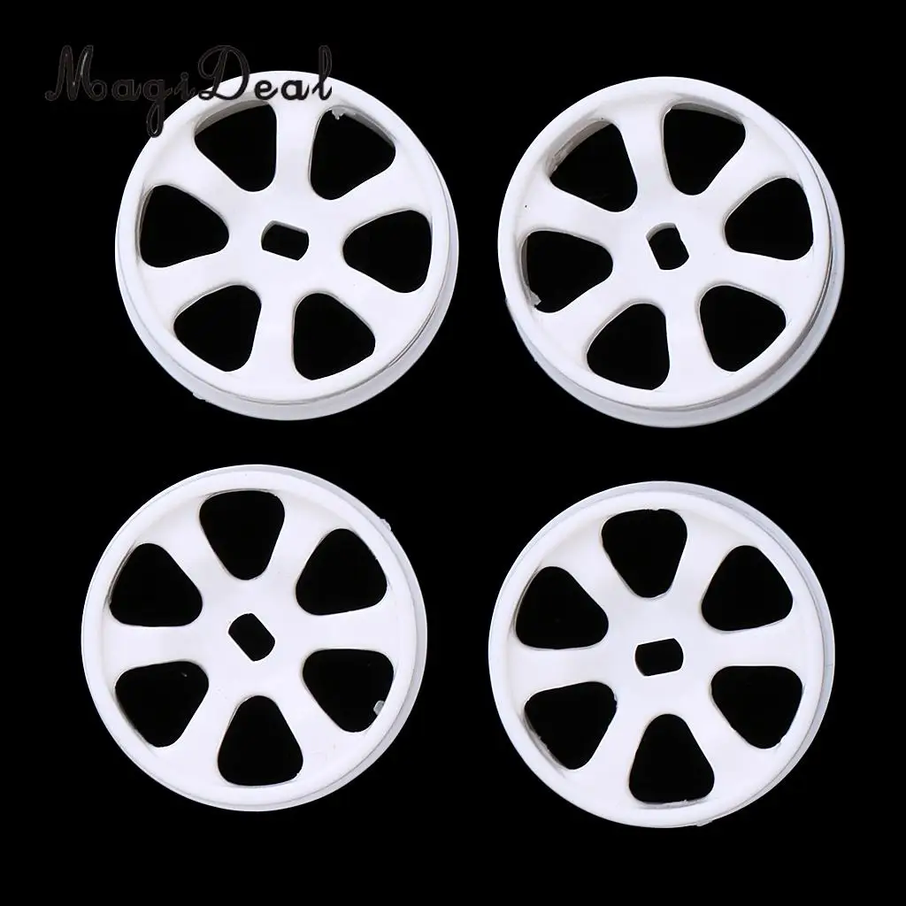 MagiDeal 4Pcs Plastic White Wheel Rim for WLtoys K969 K989 P929 1/28 RC Drift Car Spare DIY Parts