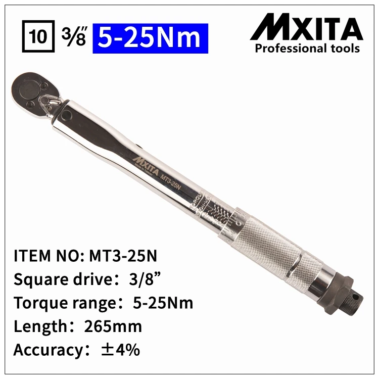 MXITA 1/4 дюйма 1-25NM нажмите ключ с регулируемым крутящим моментом набор инструментов для ремонта велосипеда гаечный ключ набор ручных инструментов - Color: 5 -25Nm