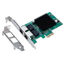 Intel82575 сервер Чипсет Gigabit PCI-Express сетевой карты 1000 м pci-e двойной RJ45 Порты и разъёмы NIC адаптер