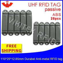 UHF RFID металлическая бирка 915 м 868 МГц M4QT EPC 110*25*12,85 мм 20 шт. Прочный ABS хранения клетка Смарт карты пассивный RFID метки