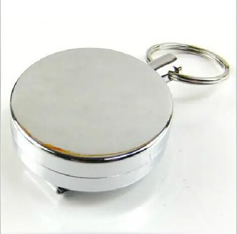 50 шт. выдвижной брелок для ключей из нержавеющей стали 60 см|key clip|key ringretractable key chain |