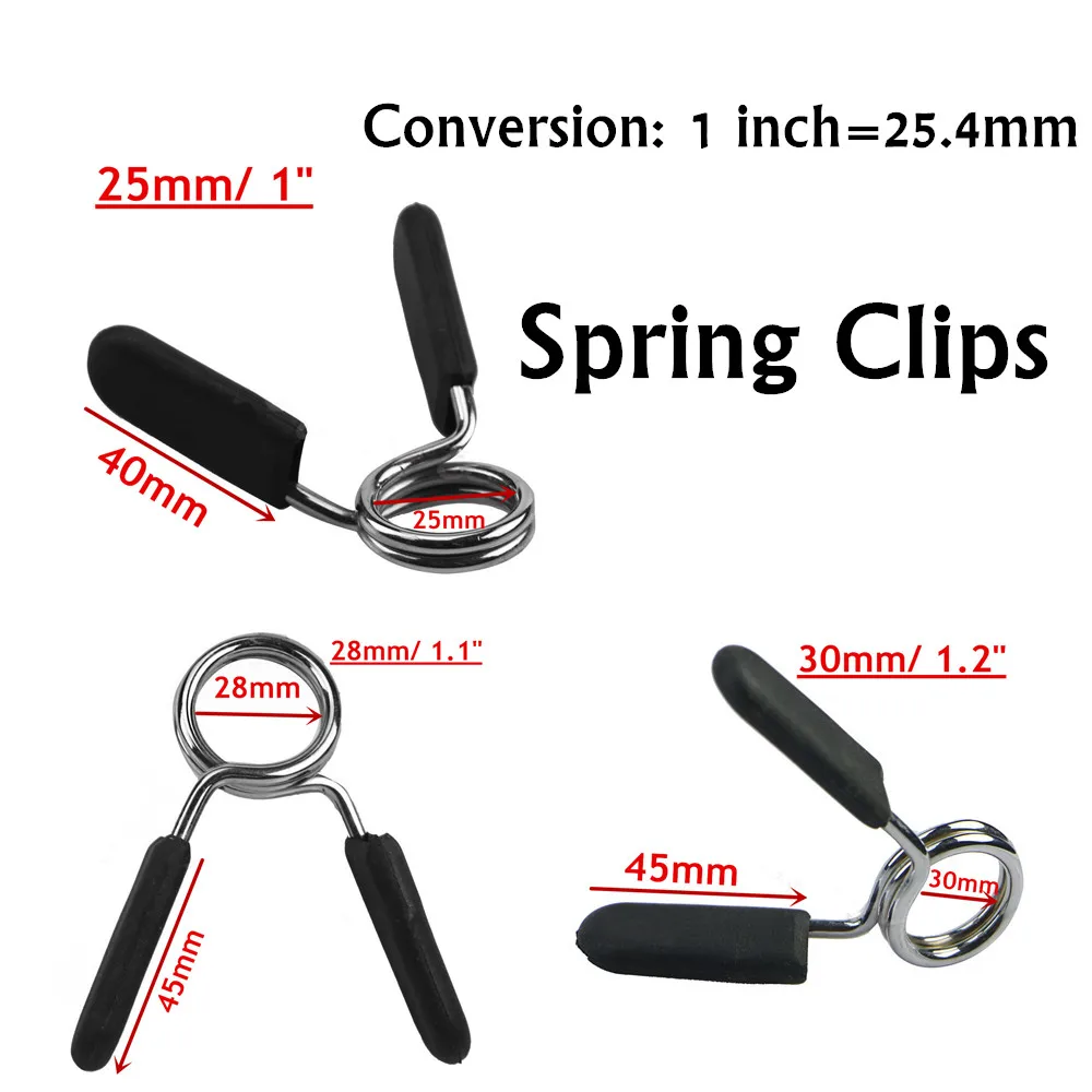 1 Paar olympische 30 mm Spinlock-Halsbänder Langhantel-Kurzhantel-Clip Barbell