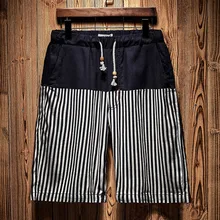 Новые мужские шорты,, повседневные пляжные шорты мужские, новые летние повседневные, в этническом стиле, свободные, хлопковые, конопли, пляжные шорты, брюки