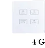 Интеллектуальный 4 банды Диммер Wallpad черный темпред стеклянный переключатель светодиодный 4 банды Диммер затемнение управление светом настенный переключатель 1 способ