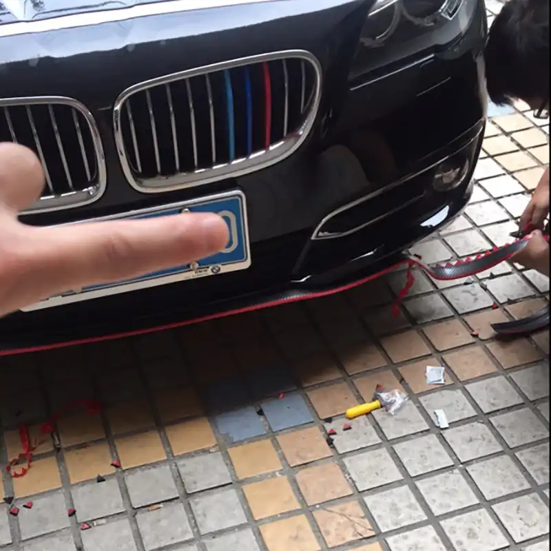 Спойлер на бампер резиновый автомобильный Стайлинг стикер комплект кузова