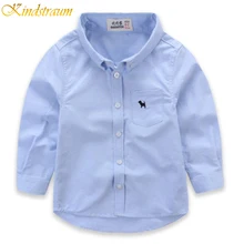 Kindstraum/ г. Новая повседневная рубашка для мальчиков детская хлопковая Однотонная рубашка детские брендовые весенне-осенние рубашки с длинными рукавами, одежда NC024