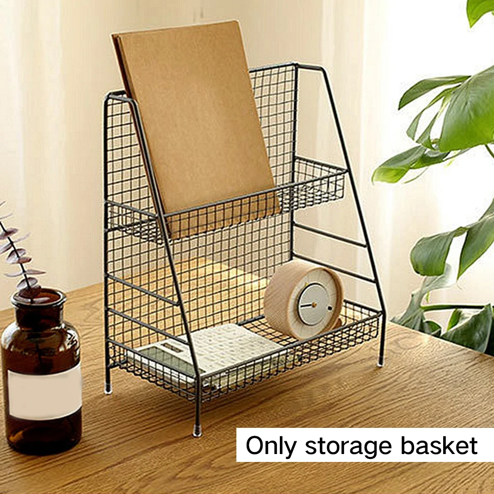 رف التوابل مزدوجة طبقات سلة حمام التجميل تخزين الصلبة حامل مكتبي متعددة الوظائف دائم المعادن إناء الرف المرحاض