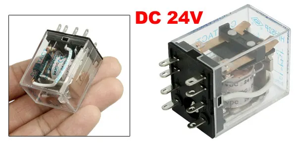 HH52P DC 24V Coil 8 Pin General Power Relay DPDT 5A 240VAC 28VDC