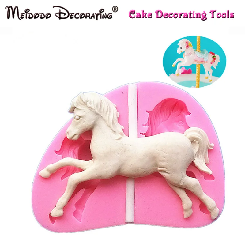 Silicone Horse Fondant Chocolate Mold Mould Cake Decoration Christmas Silicone Molds for Cake