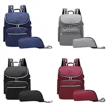 

2pcs/set Women Mummy Backpacks Maternity Baby Diaper Bags Oxford Cloth Zipper Large Capacity Travel Purse Shoulder Handbags