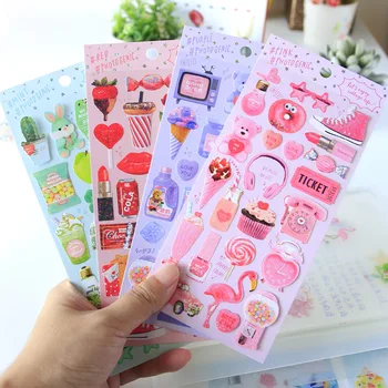 

24 pcs/lot Pink Twinkle Car Lip Decorative Stationery Stickers Scrapbooking DIY Diary Album Stick Label