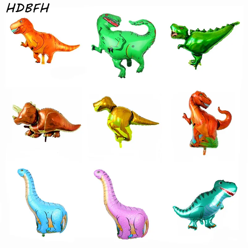 

HDBFH New Cartoon Stereo Dinosaur Series Aluminum Balloons Holiday Party Birthday Decoration Balloons Wholesale