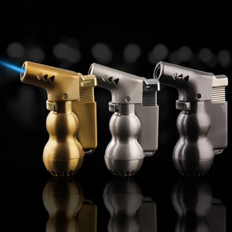 

Mini Spray Gun Compact Butane Jet Lighter Torch Turbo Lighter 1300 C Flated Windproof Metal Jet Lighter NO GAS