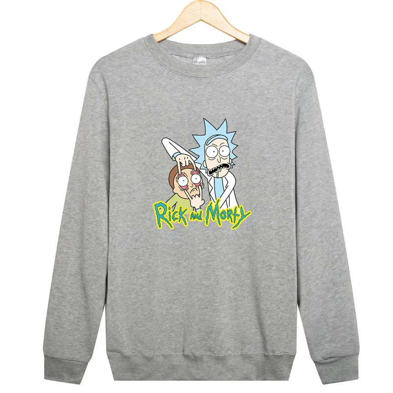 

New cartoon printing Rick and Morty winter fashion men's crew neck sportswear outdoor sports, loose men's and women's street clo