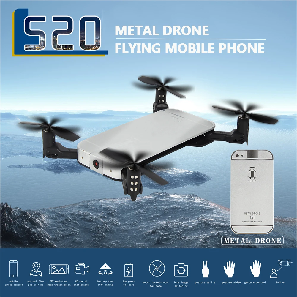 

Following Quadcopter JXD520 RC Foldable MINI Metal Drone with Camera Optical Flow Positioning Helicopter,APP Control Drone