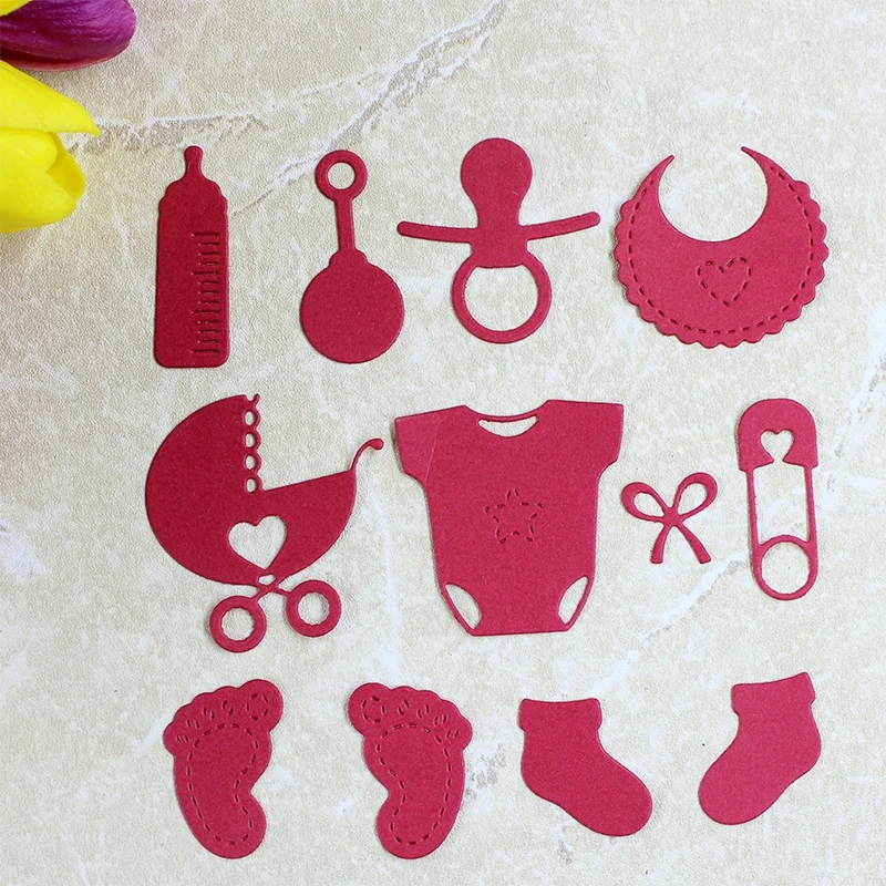 

Baby Clothes Sock Baby Carriage SCRAPBOOKING DIES Paper Crafts CARD MAKING CUTTING DIES Embossing Crafts Template Dies