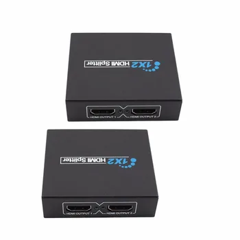 

1x2 HDMI Splitter Extender 2 Port HDMI Audio Video v1.3b 1080p Splitter Adapter for HD TV PS3 3D Display