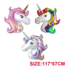 Unicorn Party Foil Balloons Unicornio Helium Ballons 1st First Birthday Party Kids/Adult Decorations Baby Shower Party Supplies
