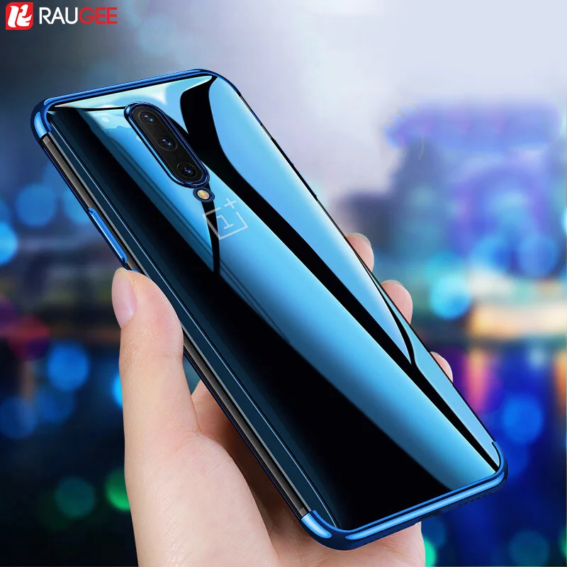 

Raugee Case For OnePlus 7 Pro Case Shockproof TPU Edge Plating Case For Oneplus 7 7pro One plus 7 Pro Back Cover Case Housing