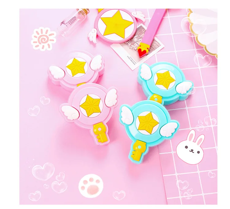 

LIUSVENTINA Girl Gift cute Cardcaptor Sakura Magic Wand contact lens case for lenses container with mirror box for Color lenses