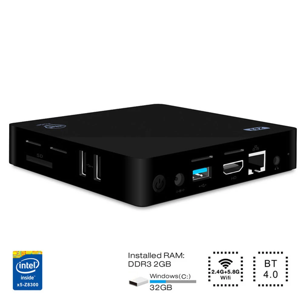 Z83II Mini PC Intel Atom x5-Z8350 Quad Core 64bit Bluetooth 4.0 HDMI 2.4G 5.8G WiFi TV Box Media Palyer X86 LAN | Компьютеры и офис