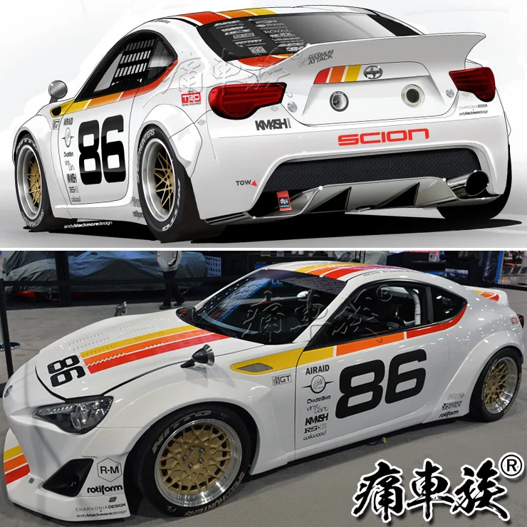 Гоночное украшение Модифицированная Автомобильная Наклейка для Toyota GT86 Subaru BRZ Scion