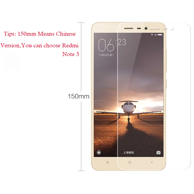 9H 0 26 мм Закаленное стекло протектор экрана для Xiaomi redmi note 3 SE pro prime международная