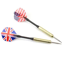 Медная стальная игольчатая Дротика, дротика с национальным флагом Великобритании и США, высокое качество, Шариковая Дротика