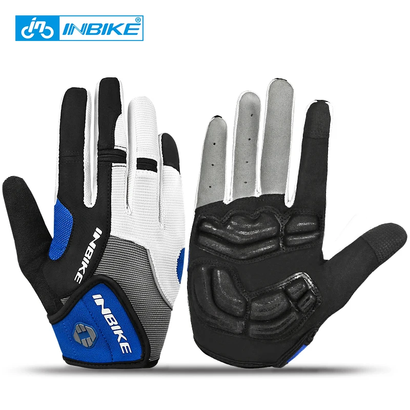 INBIKE Kolesarske rokavice Kolesarske rokavice s polnim prstom, oblazinjene športne aktivnosti na prostem, smučarske rokavice, motociklistične dirke, plezalne rokavice