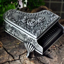 Новые Редкие пианино-образный в готическом стиле Grace ритм Классическая Ретро наряд принцессы в европейском стиле, металлическое ювелирное изделие подарок на память сувенир Коробка Чехол Z006