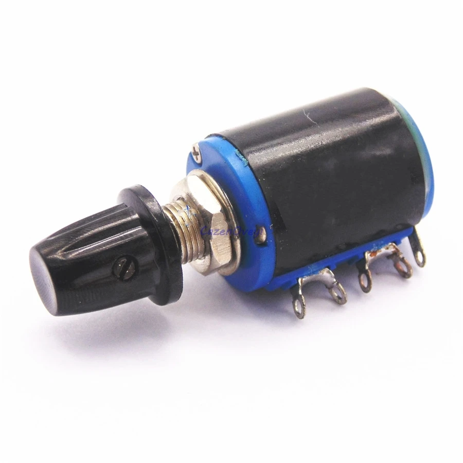 

1pcs/lot WXD3-13 2W Potentiometer + 1 knob 100 200 220 470 680 1K 2.2K 3.3K 4.7K 5.6K 6.8K 10K 22K 33K 47K 100K Ohm WXD3-13-2W