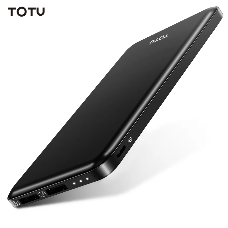 TOTU 10000mah Power Bank Portable External Battery Pack Charger Dual USB Slim Powerbank For iPhone Xs Xiaomi Mi Phone Poverbank