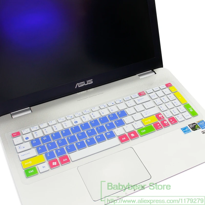 15 дюймов Силиконовая клавиатура для ноутбука Защитная крышка для Asus 15," UX501 UX501VW X550 X550ZA X551 X552 X555DA X555UB K501LX