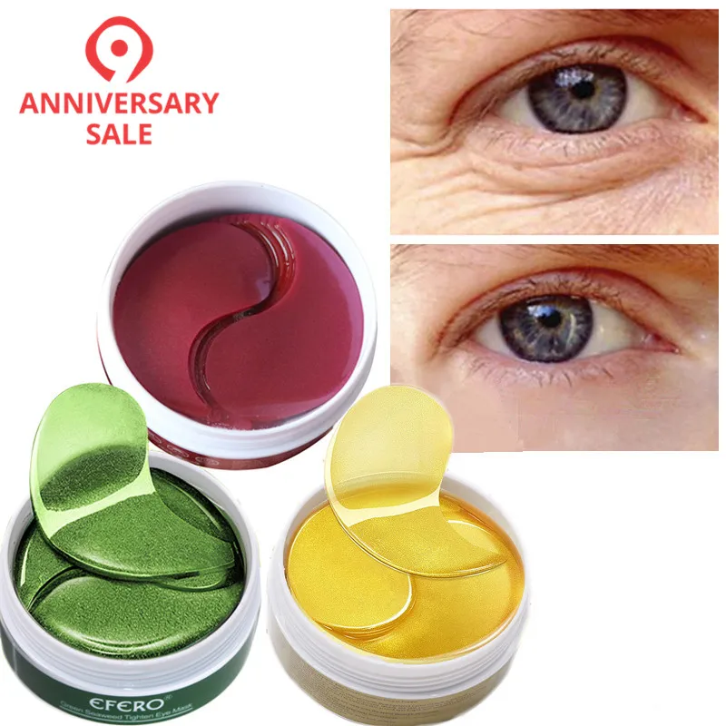 

60pcs/box Collagen Eye Mask Anti Wrinkle Gel Sleep Mask Eye Patches Anti-Aging Remove Eye Bags Dark Circles Eye Pads Skin Care