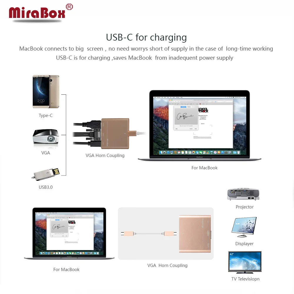 USB C VGA Multiport Adapter 10