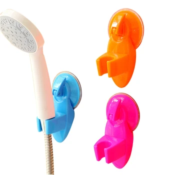 

Strong Sucker Shower Holder Shower head Stand Rack Holder Bathroom Storage Holder Hanger Plastic Storage Sucker Rack