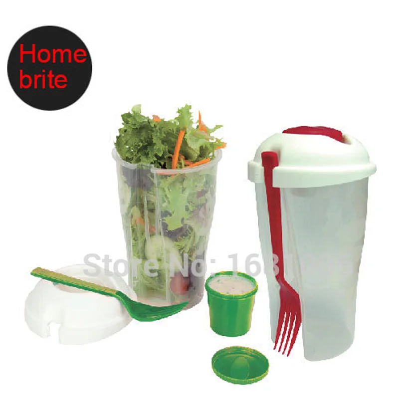 Buy Salad To Go Cup with fork & dressing bowl,26 OZ