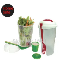 Salad To Go Cup with fork dressing bowl 26 OZ keeps salads fresh lightweight suit fruit
