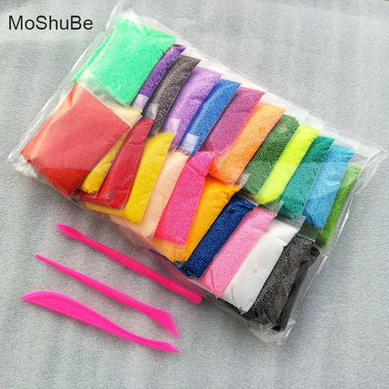 

12/24 Colors/Lot Baby Smart Playdough Toys Pearls Foam Slime Modeling Plasticine Kids For Chidren Early Education Play Clay Toy