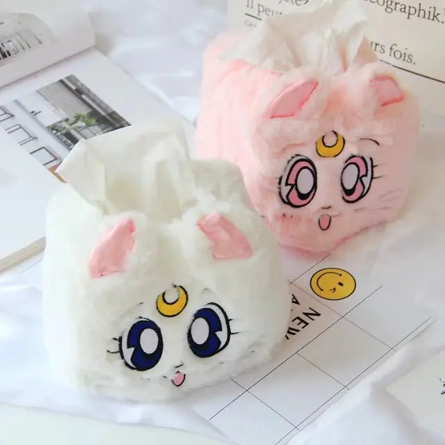 IVYYE Sailor Moon Cat Аниме, плюшевая ткани Коробки дома Бумага крышка украшения салфетка с героями мультфильмов держатель Автомобильный карман коробка унисекс для девочек; Новинка