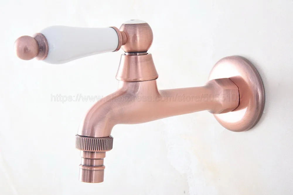 Antique Red Copper Washing Machine Faucet Outdoor Faucet Garden Bibcock Tap Bathroom Washing Machine Water faucet zav326