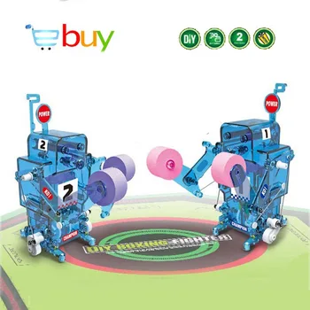 

DIY Science Robot Solar Toys Kits Water Powered Boxing Robot Brine Assembly Model Building Blocks Children Kids Educational Toys