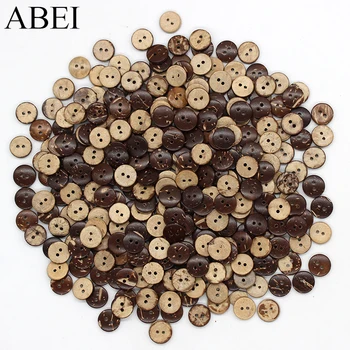 

200pcs/lot 11mm Natural Coconut Tree Wood Buttons Sew Tools Ornaments Diy Handmade Apparel button Garment Accessories Supplier