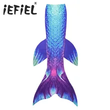 IEFiEL/Детские платья с рисунком Русалочки для девочек, костюмы для косплея, летний купальный пляжный костюм, платье