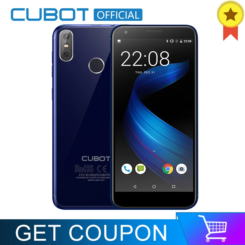Cubot R11 Android 8 1 2 GB 16 5 ''HD 18:9 + Экран 1440x720 Смартфон MT6580 4 ядра двойной задней камерами