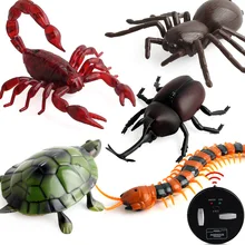 Роботизированные насекомые шалость игрушки дистанционное управление трюк Электронный ПЭТ инфракрасный на дистанционном управлении симулятор скорпиона Жук умная модель животного