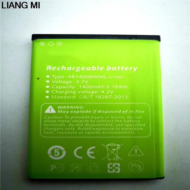 

3.7V 1400mAh AB1400BWML cell phone battery For iNEW U1 mobile phone with phone stander for gift
