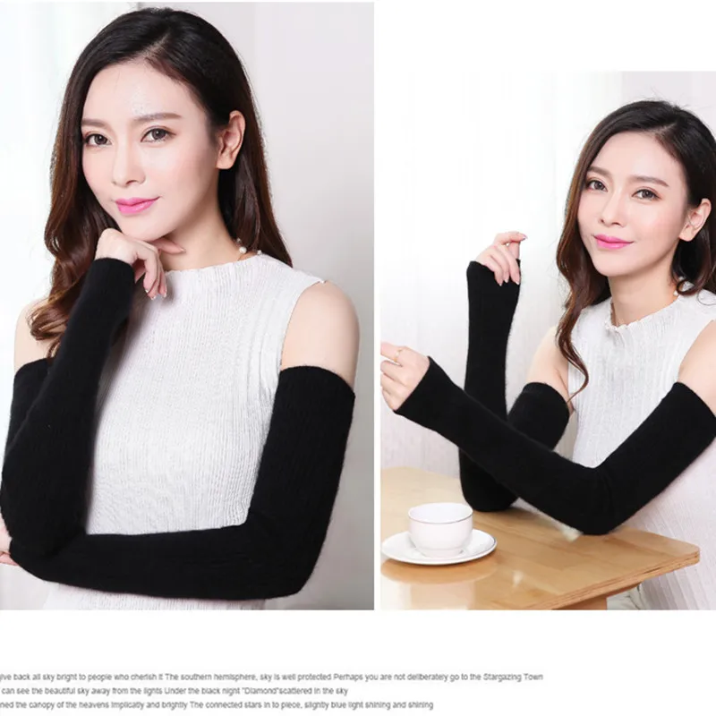 Arm Warmers Women Knit Wool Autumn Gloves Arm Warmers Woolen