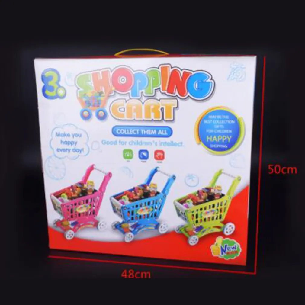 children shopping trolley cart basket pretend play toys plastic christmas shopping simulator games