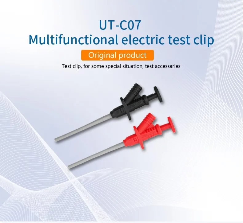 UNI-T UT-C07 Многофункциональный Электрический тестовый Зажим Тип банана интерфейс электрические аксессуары для Current тест напряжения красный+ черный